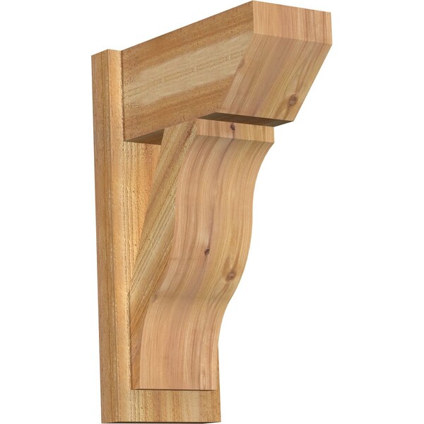 Ekena Millwork Funston Slat Rough Sawn Outlooker, Western Red Cedar, 8"W x 16"D x 24"H OUT08X16X24FST06RWR - main